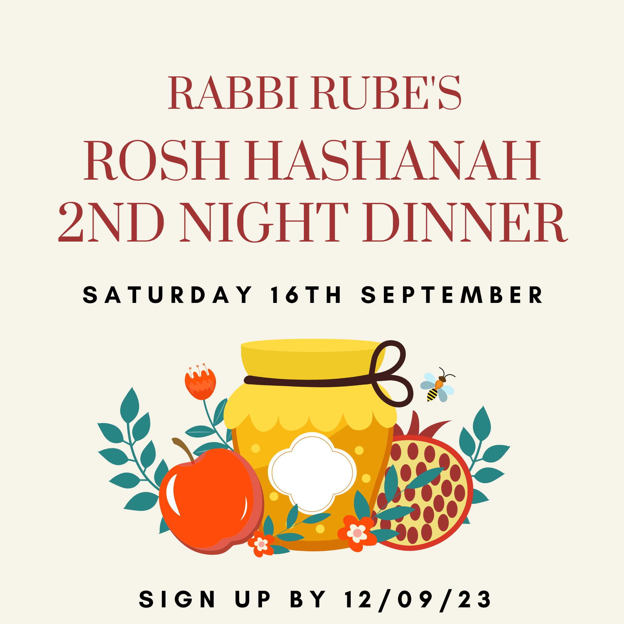 ROSH HASHANAH 2ND NIGHT DINNER The Kosher Deli NZ